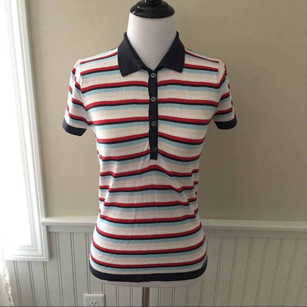 Ben Sherman Retro Striped Polo Sweater